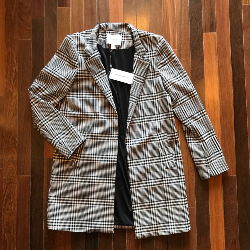 Plaid Blazer Coat - Picture 2 of 4